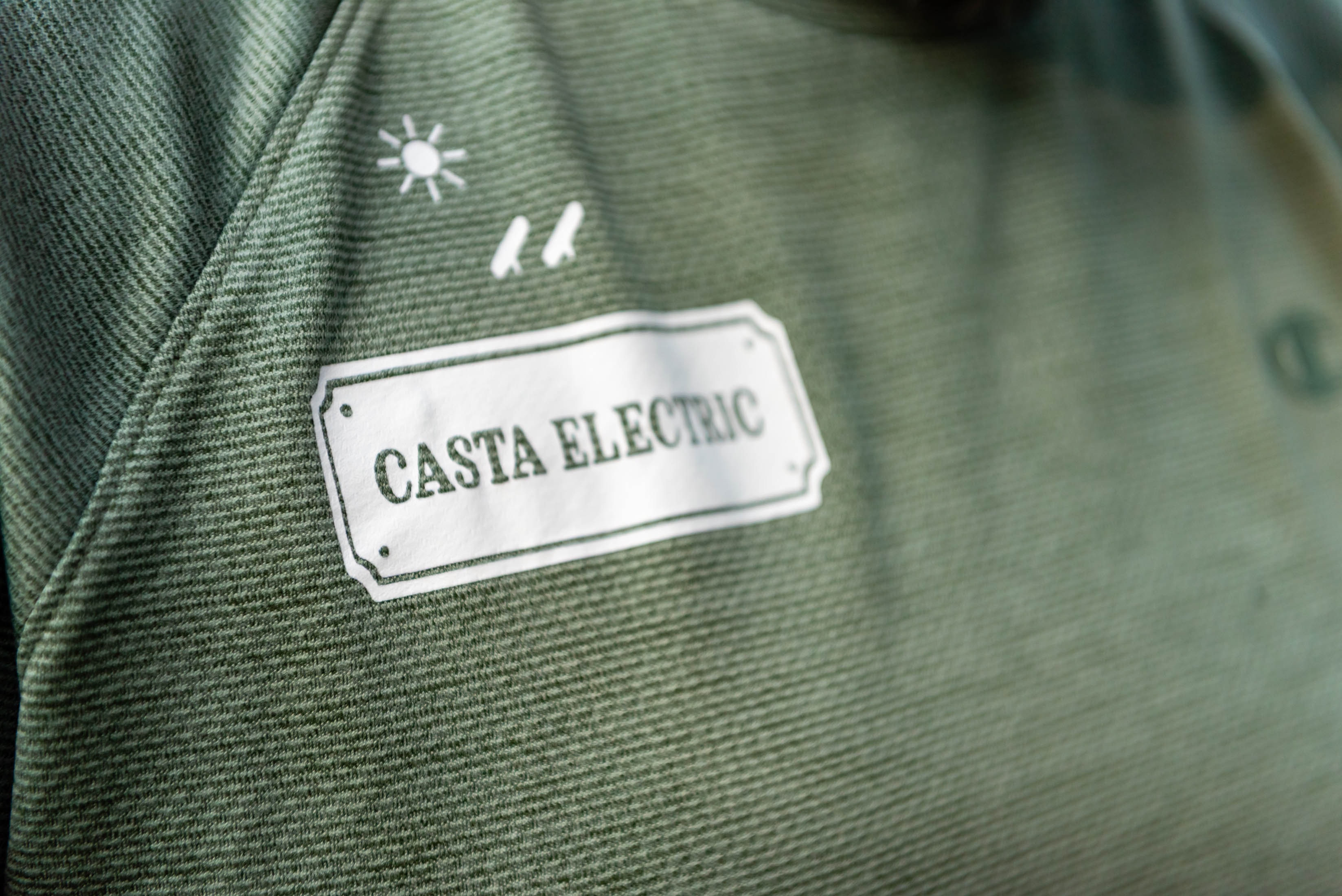 Casta Electric branded uniform — family-owned team in Midlothian TX
