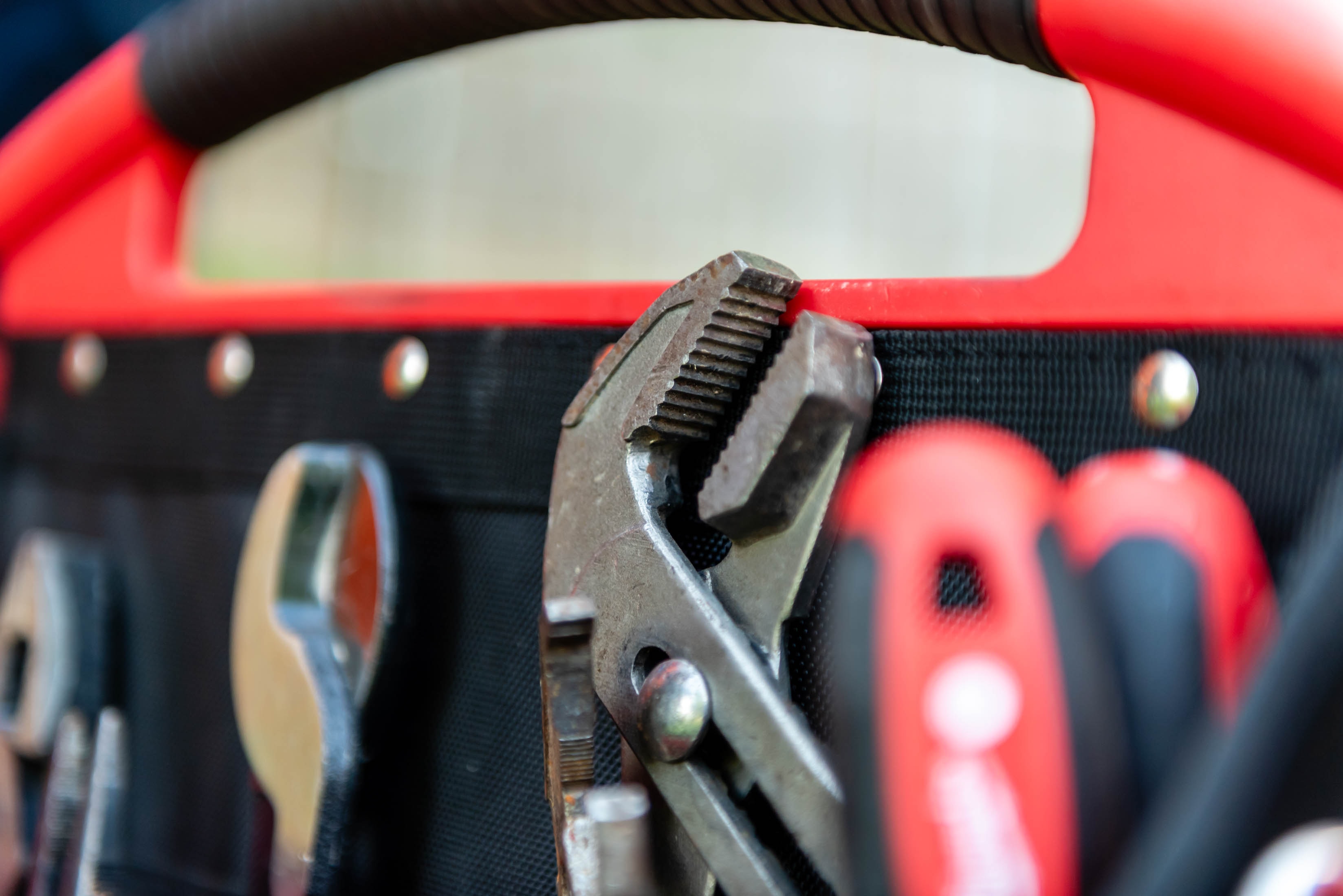 Tool bag with pliers and hand tools — Casta Energy job-ready equipment